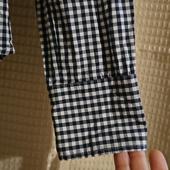 J. Crew stretch perfect shirt in black white  XS - Picture 5 of 6